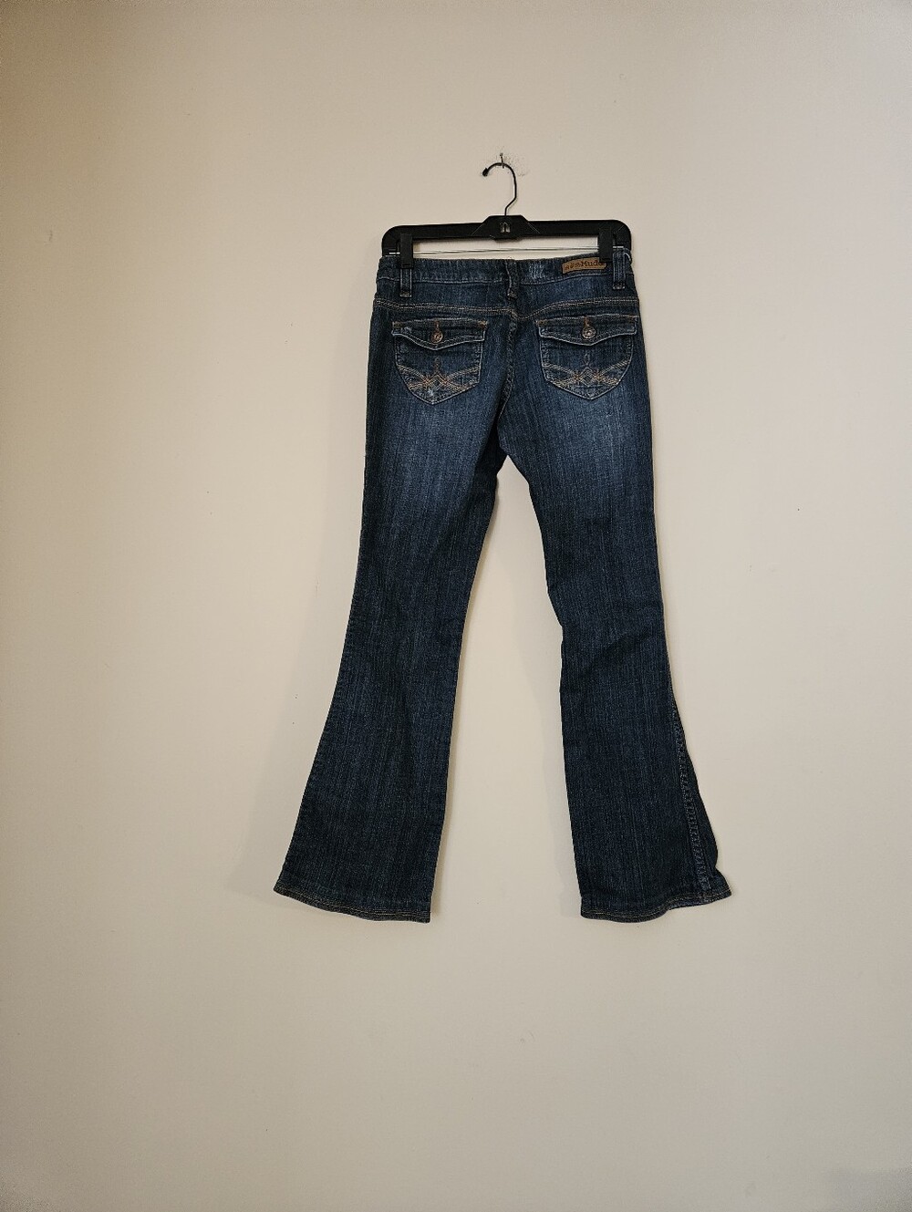 Mudd Women's Flared Jeans in Dark Blue Denim, Size 7 - Picture 4 of 4